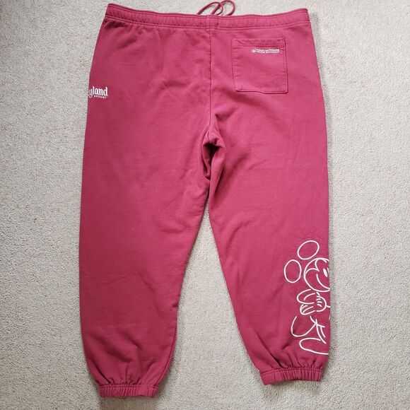 Walt Disney World Mickey & Friends Houseware Maroon Sweatpants 2XL Embroidered - Picture 2 of 12